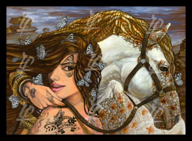 Картина под названием "butterfly.jpg" - Nune D'Amico, Подлинное произведение искусства