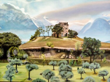 Pintura titulada "Landscape 3" por Nuno Santos, Obra de arte original, Oleo