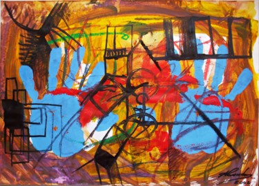 Malerei mit dem Titel "Relvalução" von Nuno Rosendo, Original-Kunstwerk, Acryl