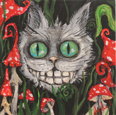 Painting titled "Cheshire cat 6" by Nunuel, Original Artwork, Acrylic