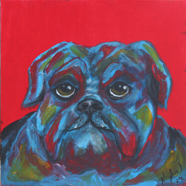 Malarstwo zatytułowany „Dog” autorstwa Nunuel, Oryginalna praca, Akryl