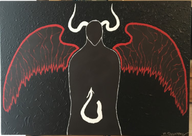 Peinture intitulée "Ange ou Demon" par Nunurs, Œuvre d'art originale, Acrylique