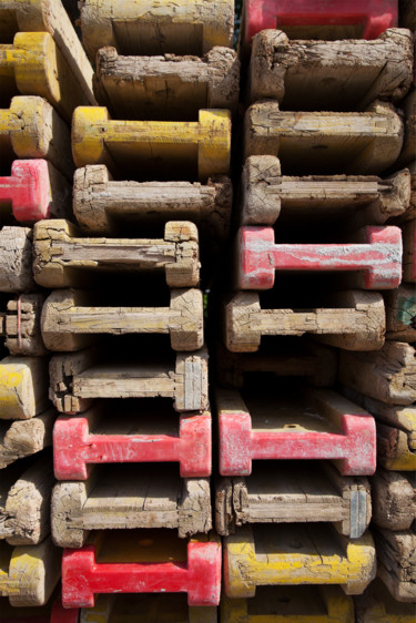 Photographie intitulée "Building color" par Nunurs, Œuvre d'art originale, Photographie numérique Monté sur Châssis en bois