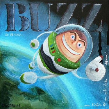 Peinture intitulée "Buzz le pet" par Nuocman, Œuvre d'art originale, Acrylique