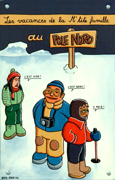 Peinture intitulée "Pôle Nord" par Nuocman, Œuvre d'art originale, Acrylique