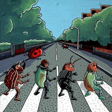 Peinture intitulée "Abbey Road" par Nuocman, Œuvre d'art originale, Acrylique