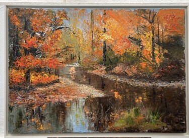 Schilderij getiteld "Colores de otoño" door Nuria Candau, Origineel Kunstwerk, Olie