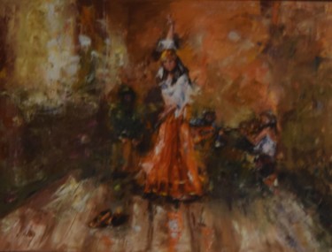Painting titled "Danza" by Nuriamora, Original Artwork, Oil