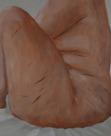 Peinture intitulée "Exorciser la souffr…" par Nusch, Œuvre d'art originale, Acrylique Monté sur Châssis en bois