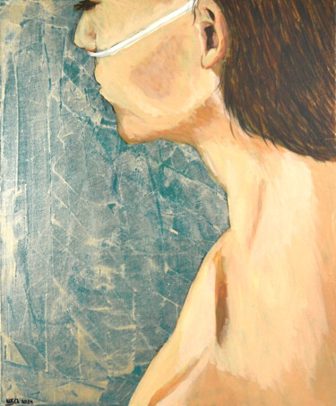 Картина под названием "SondéX" - Nusch, Подлинное произведение искусства, Акрил Установлен на Деревянная рама для носилок