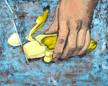 Malerei mit dem Titel "Séparer l'homme de…" von Nusch, Original-Kunstwerk, Acryl Auf Karton montiert