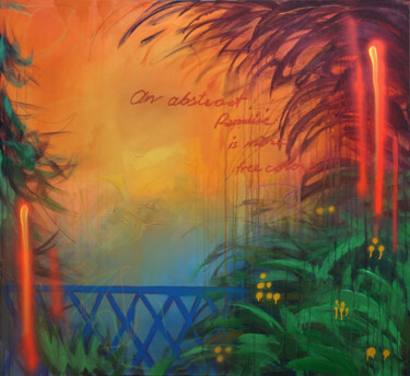 Картина под названием "Abstract paradise" - Nusret Aktay, Подлинное произведение искусства, Акрил Установлен на Деревянная р…