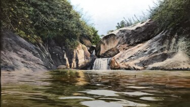 "Waterfalls" başlıklı Tablo Nuwan Darshana tarafından, Orijinal sanat, Akrilik Ahşap Sedye çerçevesi üzerine monte edilmiş