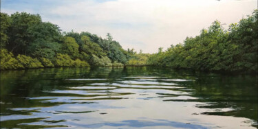 Pintura intitulada "Calm Mangroves" por Nuwan Darshana, Obras de arte originais, Acrílico