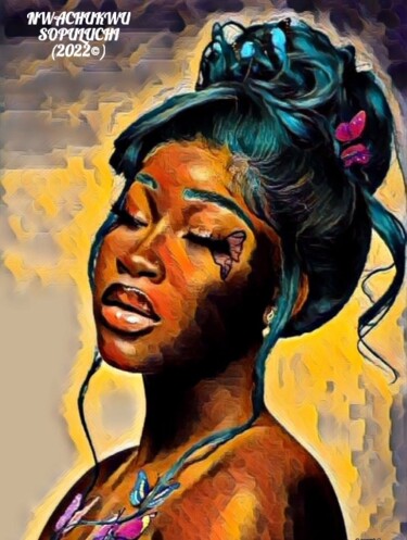 Digital Arts titled "Beauty_goddess" by Nwachukwu Sopuluchi, Original Artwork, Digital Painting