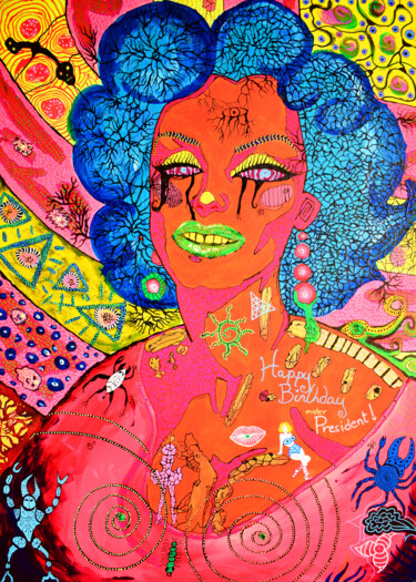Peinture intitulée "Marylin Monroe" par Nyarlathotep, Œuvre d'art originale, Acrylique