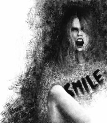 Arts numériques intitulée "Smile" par Vince D, Œuvre d'art originale, Peinture numérique