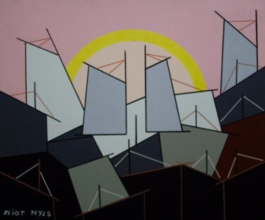 Peinture intitulée "Eclipse" par Nyls  Eliot, Œuvre d'art originale