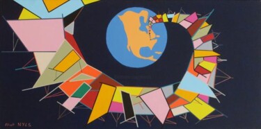 Painting titled "Tour du monde" by Nyls  Eliot, Original Artwork, Acrylic