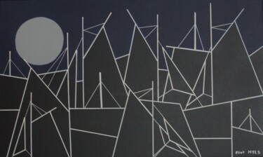 Peinture intitulée "Black Sails" par Nyls  Eliot, Œuvre d'art originale, Acrylique