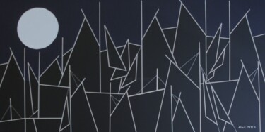 Peinture intitulée "Régate du silence" par Nyls  Eliot, Œuvre d'art originale, Acrylique