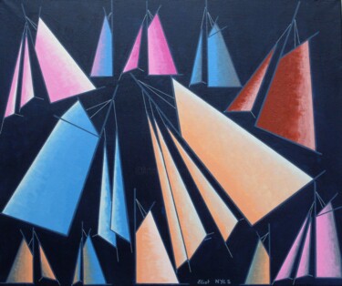 Painting titled "roxana-sails-2013-5…" by Nyls  Eliot, Original Artwork, Acrylic