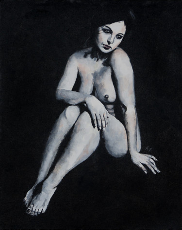 Pittura intitolato "#1 (FIGURE SERIES #…" da Nymira Gray, Opera d'arte originale, Acrilico