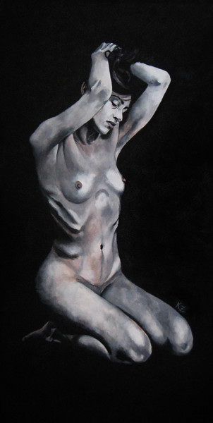 Pittura intitolato "#5 (FIGURE SERIES #…" da Nymira Gray, Opera d'arte originale, Acrilico