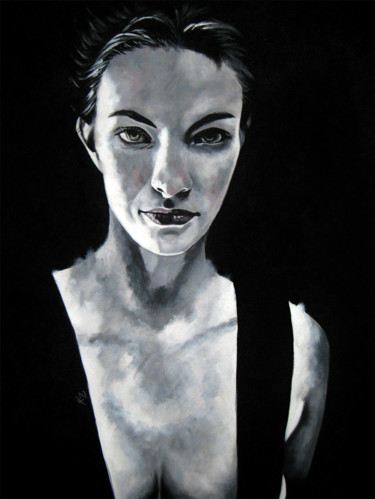Painting titled "Elizabeth #1 (PORTR…" by Nymira Gray, Original Artwork, Acrylic