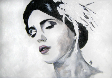 Painting titled "Emma #1 (PORTRAIT S…" by Nymira Gray, Original Artwork, Acrylic