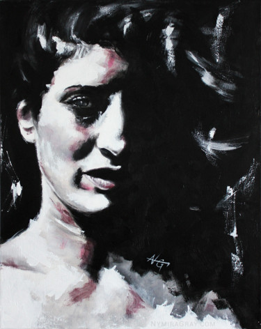 Pittura intitolato "Christine (PORTRAIT…" da Nymira Gray, Opera d'arte originale, Acrilico