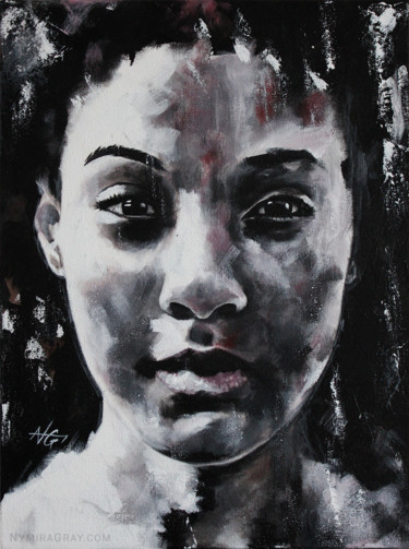 Peinture intitulée "Erica (PORTRAIT SER…" par Nymira Gray, Œuvre d'art originale, Acrylique
