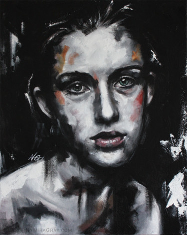 Painting titled "Milla (PORTRAIT SER…" by Nymira Gray, Original Artwork, Acrylic