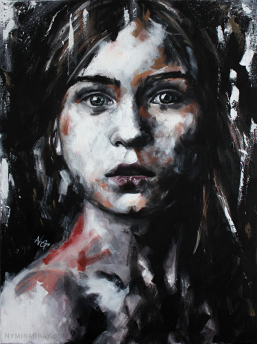 Painting titled "Ailsa (PORTRAIT SER…" by Nymira Gray, Original Artwork, Acrylic
