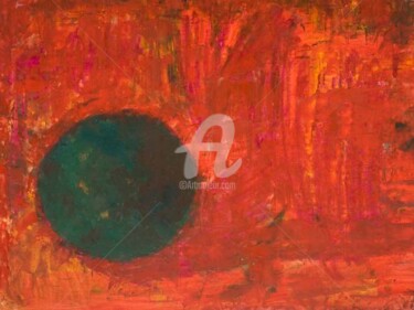 Peinture intitulée "Planète imaginaire 3" par Nyna Loupiac, Œuvre d'art originale, Huile