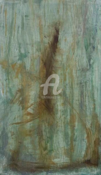 Painting titled "Paysage aquatique" by Nyna Loupiac, Original Artwork