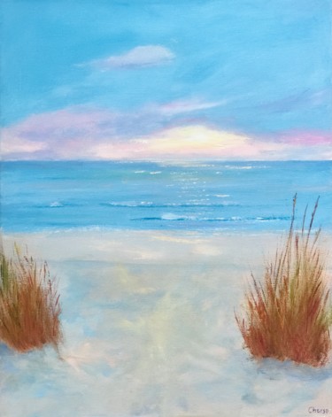 Pittura intitolato "California Beach Pa…" da Olga Chernetsova, Opera d'arte originale, Olio