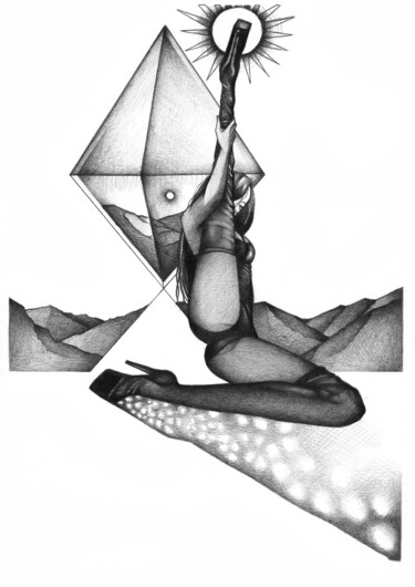 Dessin intitulée "Alina 2" par O-Hido Sonia Art, Œuvre d'art originale, Graphite