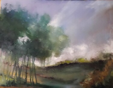 Painting titled "Creuse" by Odile Jacenko, Original Artwork, Oil Mounted on Wood Stretcher frame