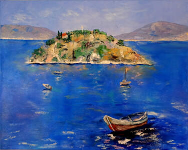 Peinture intitulée "Tolo, Peloponnese,…" par O. Motik, Œuvre d'art originale, Huile