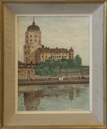 Painting titled "The Castle of Vyborg" by O Rönnberg, Original Artwork, Oil