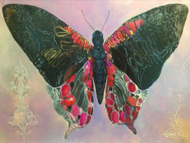 Painting titled "butterfly" by Olga, Original Artwork, Oil