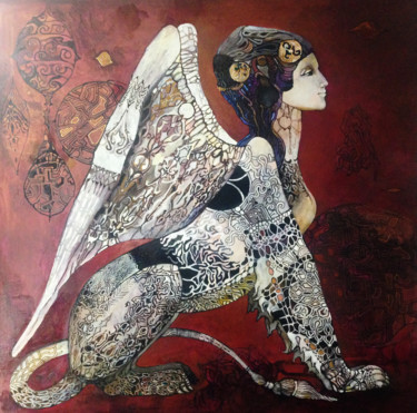 Painting titled "sphinx.jpg" by Olga, Original Artwork, Oil