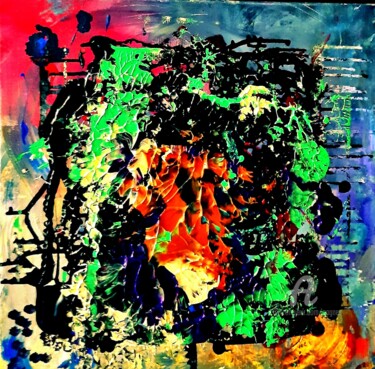 Pintura intitulada "Humanity's colors" por Grafi, Obras de arte originais, Acrílico