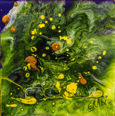 Peinture intitulée "GREEN" par Grafi, Œuvre d'art originale, Autre