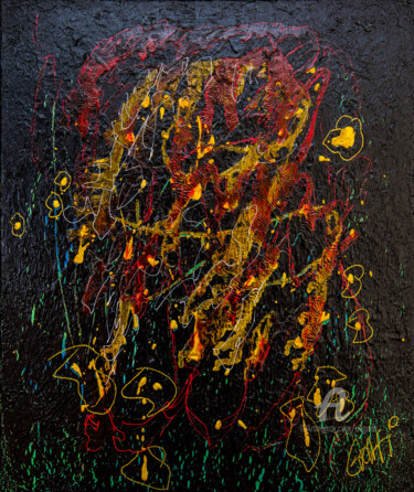 Peinture intitulée "INTERROGATION" par Grafi, Œuvre d'art originale, Autre