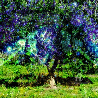 Pintura intitulada "HEAVEN TREE" por Grafi, Obras de arte originais
