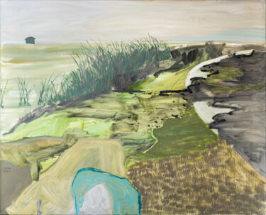 Картина под названием "Landscape-I" - Oana-Maria Paul, Подлинное произведение искусства, Масло Установлен на Деревянная рама…