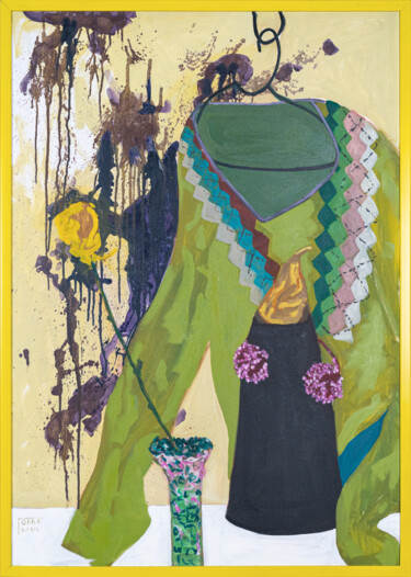 绘画 标题为“Garderobe” 由Oana-Maria Paul, 原创艺术品, 油 安装在木质担架架上