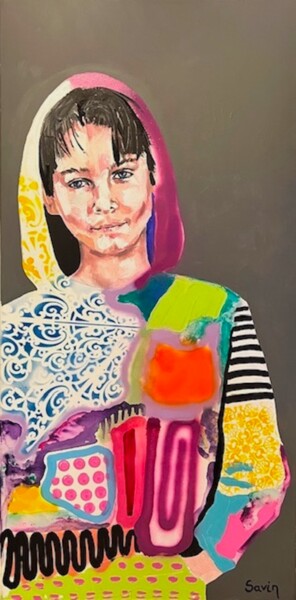 Malerei mit dem Titel "Boy III" von Oana Savin, Original-Kunstwerk, Acryl